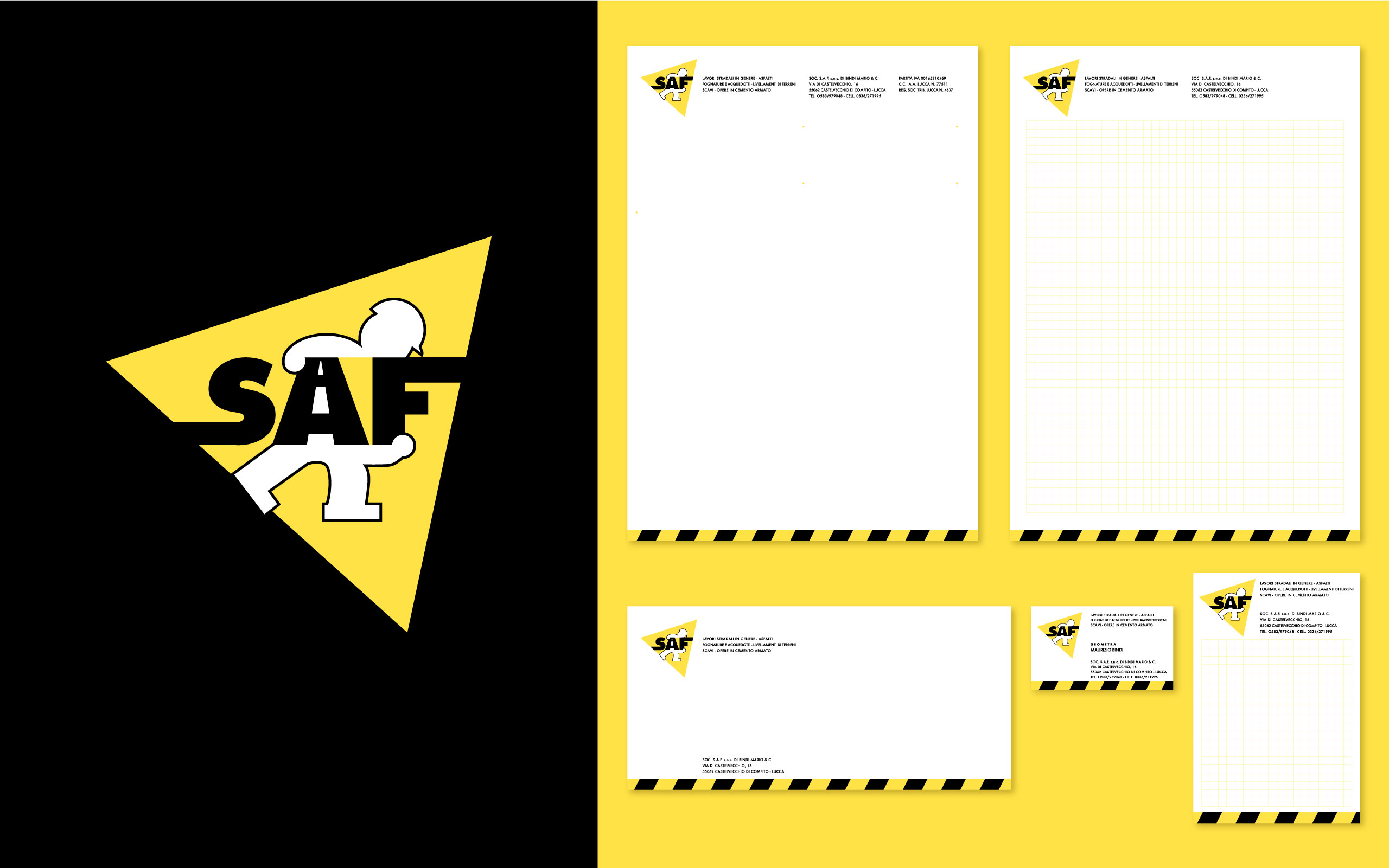 Immagine coordinata saf cantiere logo